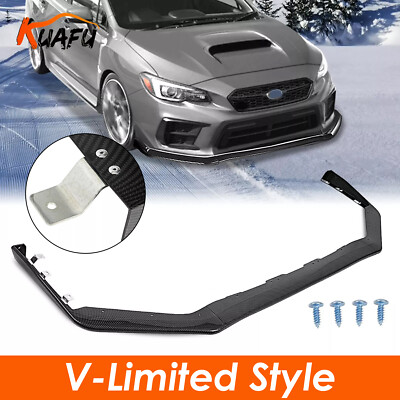 Front Bumper Body Lip Splitter Chin Spoiler For 15-2021 Subaru WRX STI CB Style