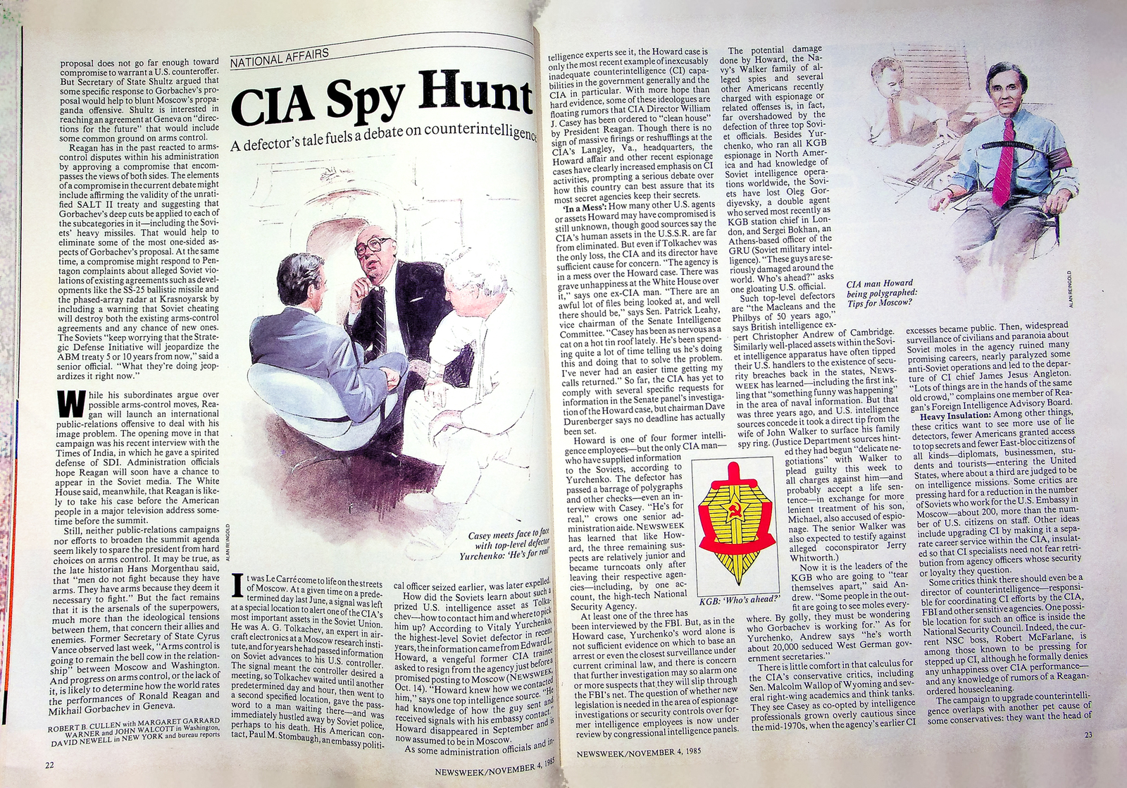 Newsweek Magazine November 4 1985 CIA Counterintelligence Spy Scandals ...