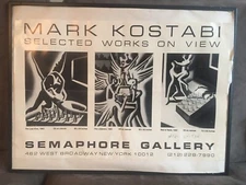 Mark Kostabi SIGNED Semaphore Gallery Poster 1983