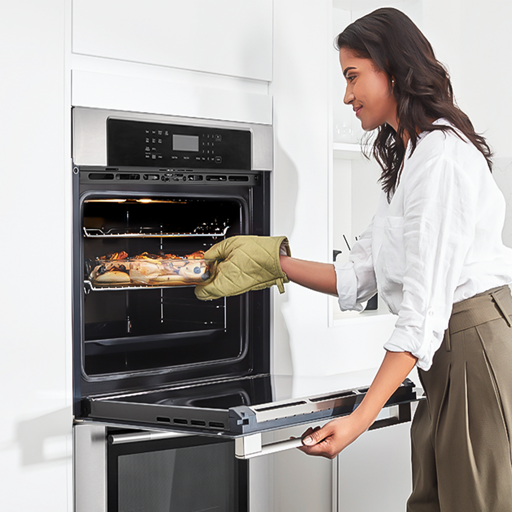 30inch Double Electric Wall Oven Air Fryer Convection Fan in Stainless