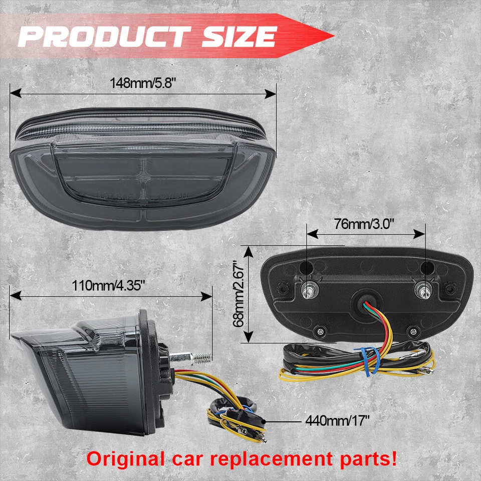 Integrated LED Tail Light Turn Signal For HONDA CB650R CBR650R CB300R CB150R - Imagem 3 de 4