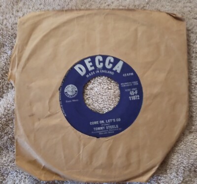 Tommy Steele Come on Lets go, Put a Ring on Her Finger Decca 45 RPM