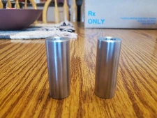 2 Aluminum standoffs, spacer, unthreaded, clearance for 3/8 bolt. 3/4 od x 3"