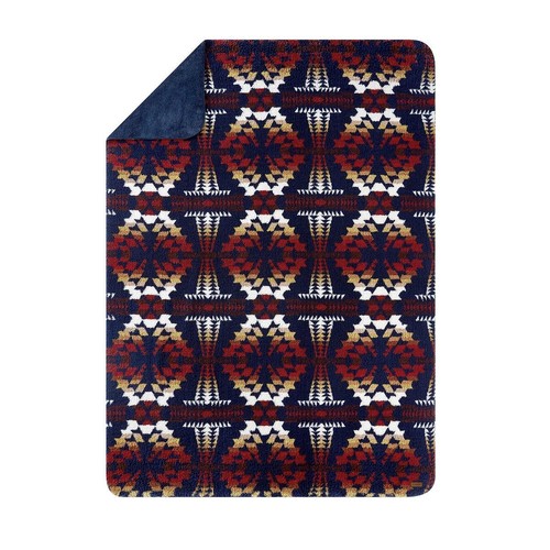 PENDLETON Sherpa fleece blanket TWIN, legend lake dark blue NEW eBay
