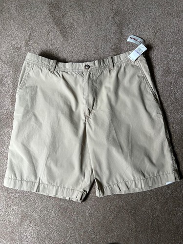 IZOD Herrenshorts Größe 38 khaki hellbraun Baumwolle, neu mit Etikett