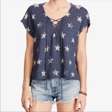 RALPH LAUREN Denim & Supply Women's Lace-up Cotton Sweater Small