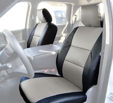 For Dodge Ram 2009-2016 Blackgrey Leather-like Custom Made Fit Front Seat Cover