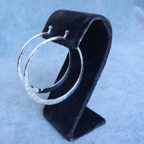 Pendientes de aro martillados de plata de ley 925 difíciles de encontrar Silpada P1287 PENDIENTES POPULARES - Imagen 11 de 12