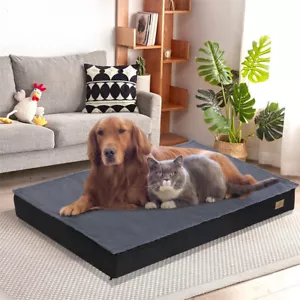 Orthopédique lit de chien Mémoire mousse Comfy Pet Matelas avec couverture imperméable lavable