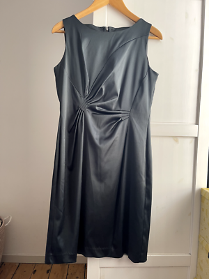 NEXT DRESS - PETROL BLUE/GREY - SIZE 14 | eBay