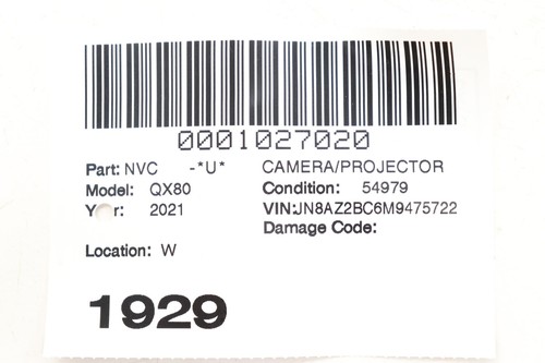 Infiniti QX80 2021-2024 visión trasera estacionamiento asistencia cámara OEM 284426TJ0A - Imagen 10 de 10