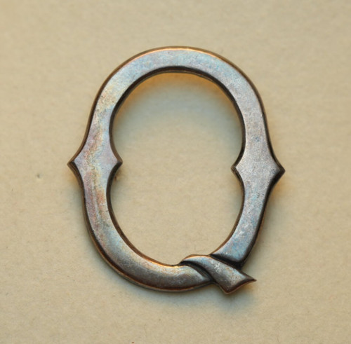 Letter "Q" Sterling Brooch 1.5" Unbranded Marked "STR"