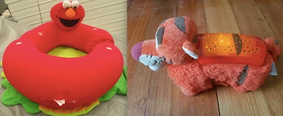 Elmo Inflatable With Crinkle Mat Tigger Pillow Pet Night Light Toys