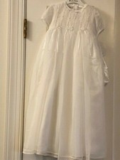 NEW Sarah Louise Baby Dress White for Baptism with Hat Size 12 months