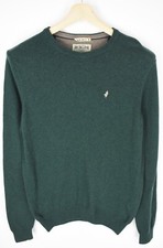 MCS Jumper Men's SMALL Wool Blend Knitted Pullover Crew Neck Long Sleeve Green