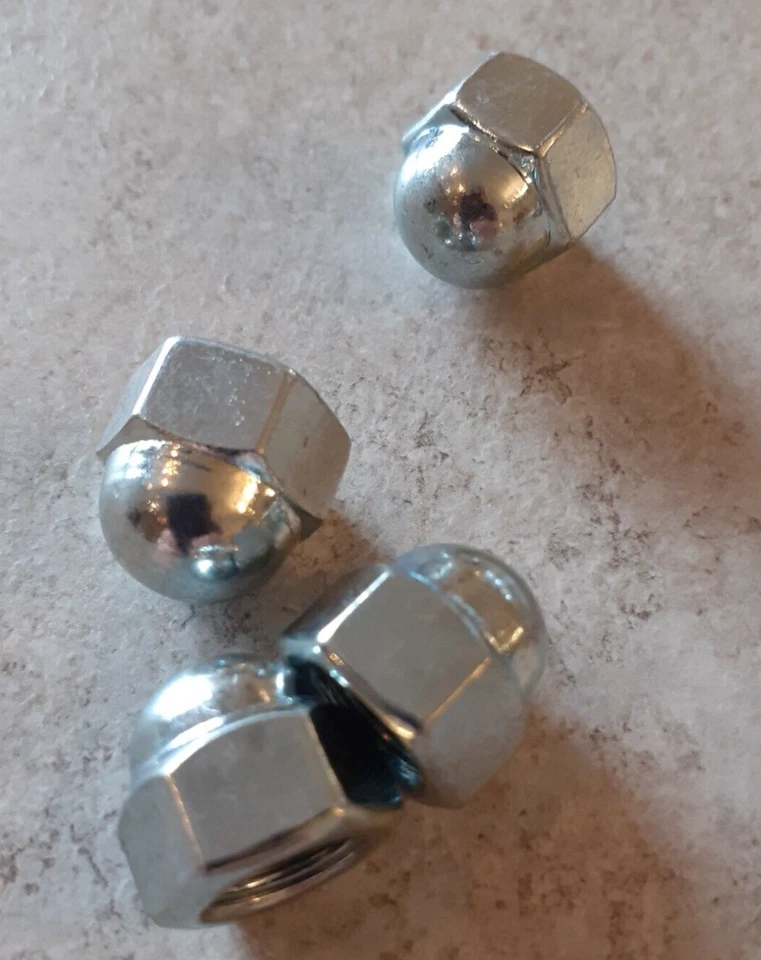 10 mm Honda Yamaha Kawasaki Suzuki M10 X 1,25 mm - Tuercas de cúpula de rosca fina, ¡paquete de 4! Foto 3 de 4