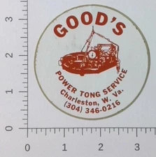 Good's Power Tong Service Charleston West Virginia Coal Mining Sticker Decal