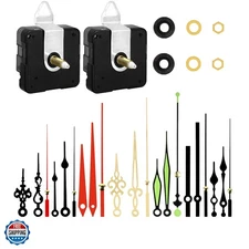 2pcs High Torque Quartz Clock Movement Mechanism Replacement Clock Kit with 7...