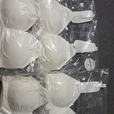Lot of 4 Dream by GENIE White Women's M T-Shirt Bras Adjustable Strap NEW