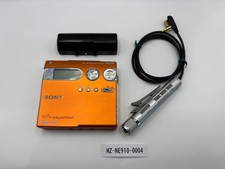 Sony MZ-NE910 Orange Net MD MiniDisc Walkman Recorder Tested Working Japan