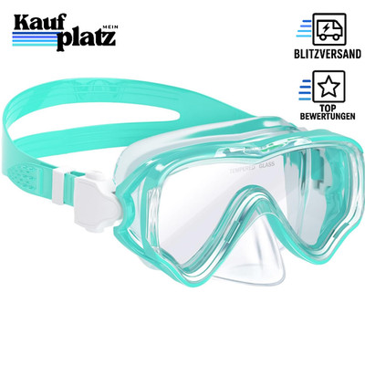 Taucherbrille Kinder mit Nasenabdeckung Anti-Nebel 180° Panorama für 4-16 Jahre