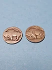 1913 Type 1 P & D Buffalo Nickels (Dateless) - Free Shipping- A462
