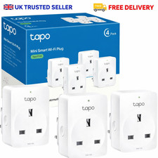 Tapo P100 (4-Pack) Smart Plug, Wi-Fi Plug, App Remote Control, Alexa Plug, Voice