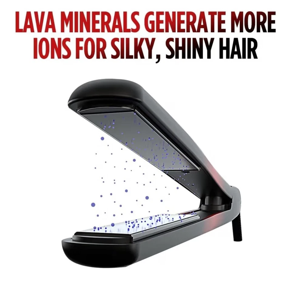 Plancha plana de cerámica de lava original CHI, plancha de pelo, cable de 11 pies, plancha de 1" Foto 3 de 4