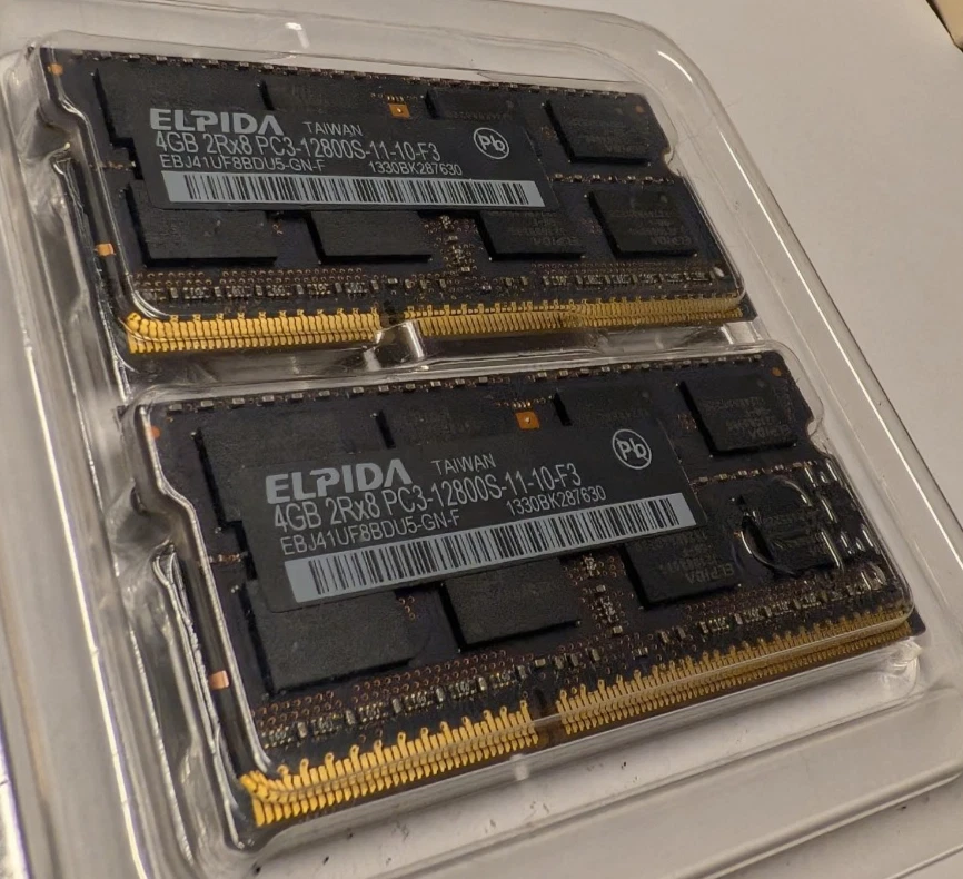 Elpida PC3-12800 (DDR3-1600) Computer Memory (RAM) 8 GB Total