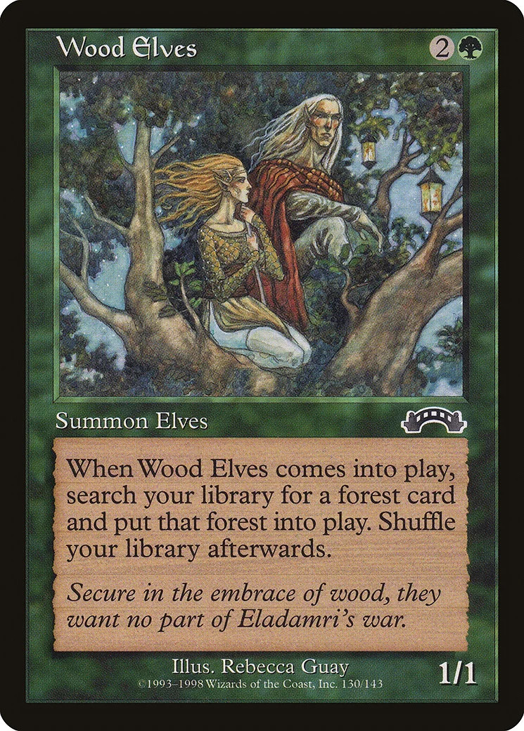 Wood Elves Exodus NM Green Common MAGIC THE GATHERING MTG CARD ABUGames
