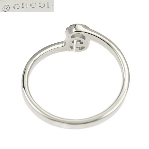 Gucci K18WG Anel de Diamante GG Running No.15 - Autêntico frete grátis do Japão - Autêntico - Imagem 2 de 3