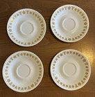 Vintage Corelle Corning Pyrex Butterfly Gold Saucers Set Of 4