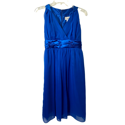 chadwicks bridesmaid dresses Party Dress Womens Size 4 Blue Chiffon Ruche Satin Waist Glam Event Color:Plain Green