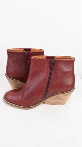 ELK "Stad" ankle boots in Burgundy size EU41/US10 - Picture 4 of 10