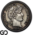 1908-S Barber Dime, Better Date Details