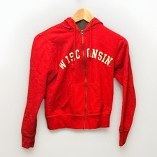 Steve and Barry's Wisconsin Badgers Red Full Zip Sweatshirt Hoodie Size S