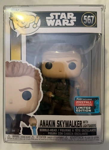 Funko Pop Star Wars Anakin Skywalker with Lightsabers 567 Fall 2022 w/protector