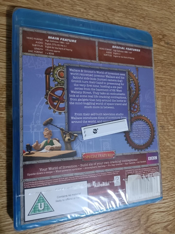 Wallace and gromit world of invention (2010) complete series Blu-ray NEW SEALED - Image 2 of 2