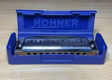 Vintage Hohner Blues Harp MS Diatonic Harmonica Key of C Made in Germany, w/Case