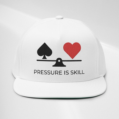 #ad #ad Pressure Is Skill Flat Bill Cap Hearts amp; Spade Balance Streetwear Hat $25.49