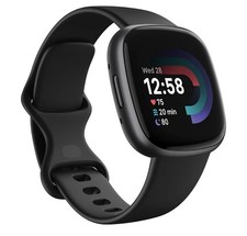 Fitbit Versa 4 Fitness Tracker Smartwatch, black - Good Condition