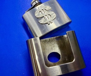 Wearable $ Money Flask!  2 Oz Usable Belt Buckle - Drinks Wherever You Go!