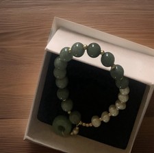 Natural 8mm jade beaded bracelet natural south sea pearls elastic BRACELET AAAA