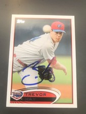 Philadelphia Phillies TREVOR MAY autographed 2012 Topps