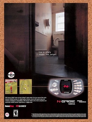2004 Nokia N-Gage Console Fifa Original Advertisement / Retro Promo vc6