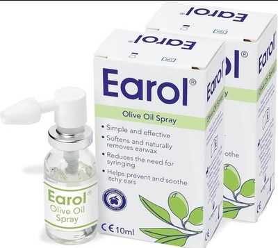 2x Earol Olivenöl Ohrenschmalz Entferner Spray 10ml