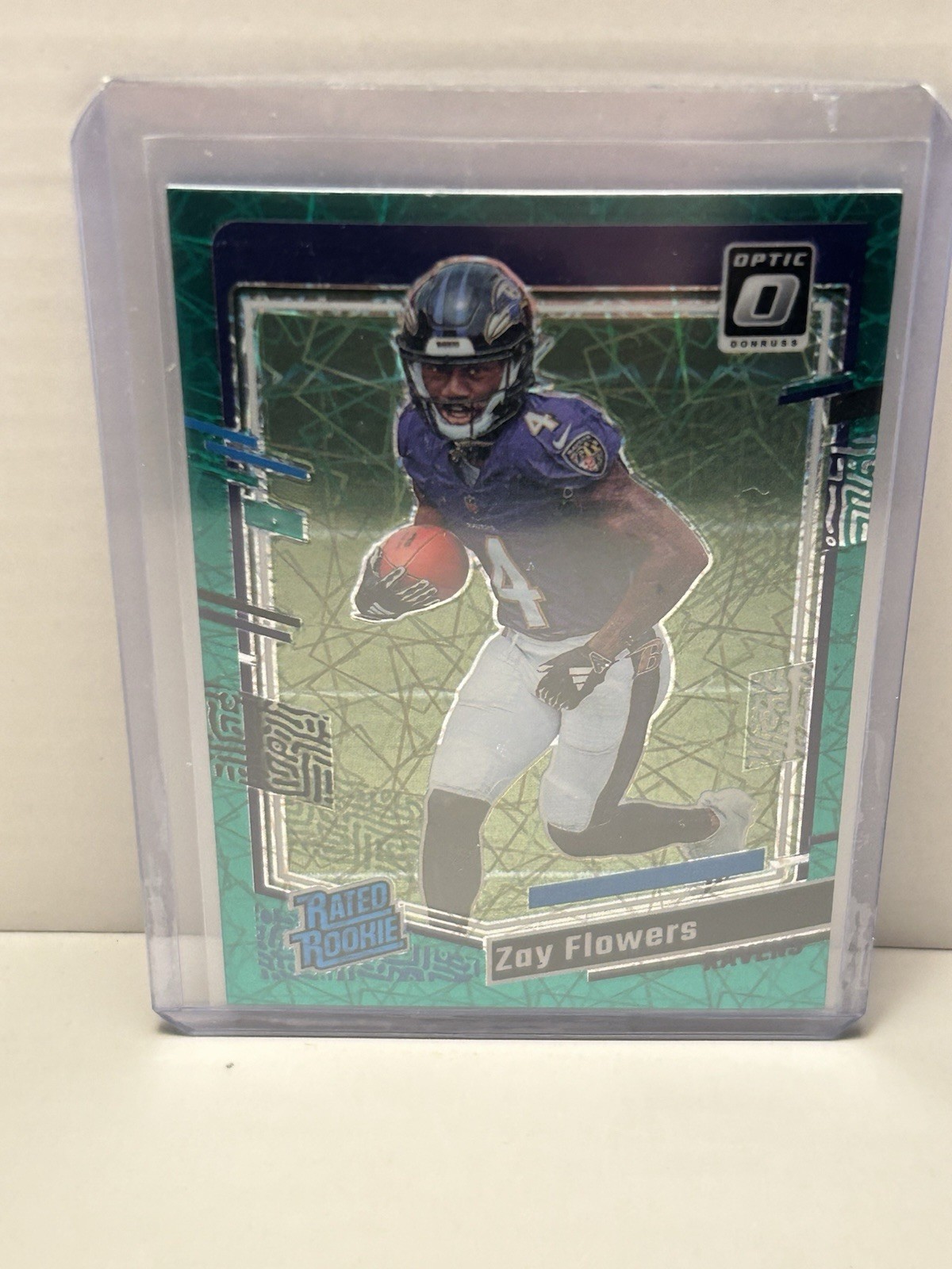 2023 Panini Donruss Optic - Rated Rookie Zay Flowers #210 Green Velocity (RC)