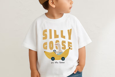 Goose Shirt for Kids   Oversized T shirt Silly Goose On The Loose