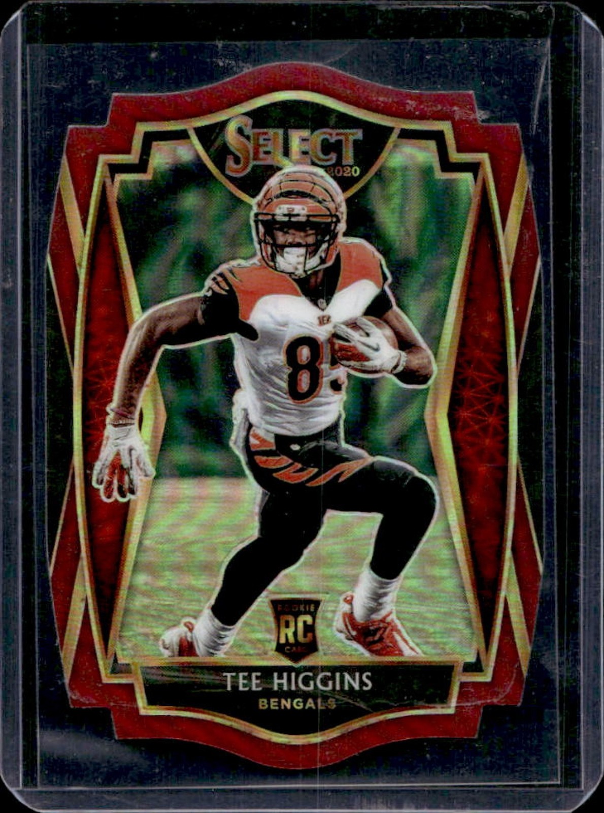 2020 Select Tee Higgins RC Maroon Prizm Die Cut Premier #160 Bengals