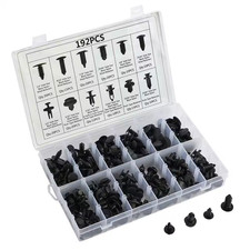 192-Piece Car Panel Trim Assortment Retainer Push Pin Rivet Clips